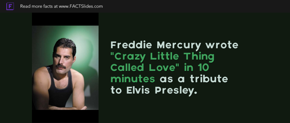 Freddie Mercury Wrote Crazy Little Thing Called Love In 10